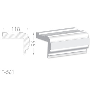 Тяга, молдинг з гіпсу т-560