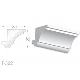 Тяга, молдинг з гіпсу т-582