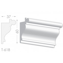 Тяга, молдинг з гіпсу т-618