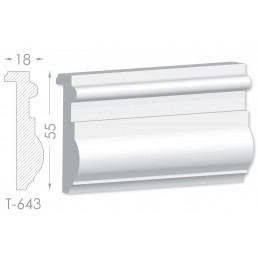 Тяга, молдинг з гіпсу т-643