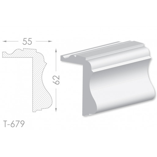 Тяга, молдинг з гіпсу т-679