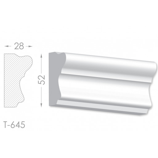 Тяга, молдинг з гіпсу т-645
