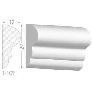 Тяга, молдинг з гіпсу т-109