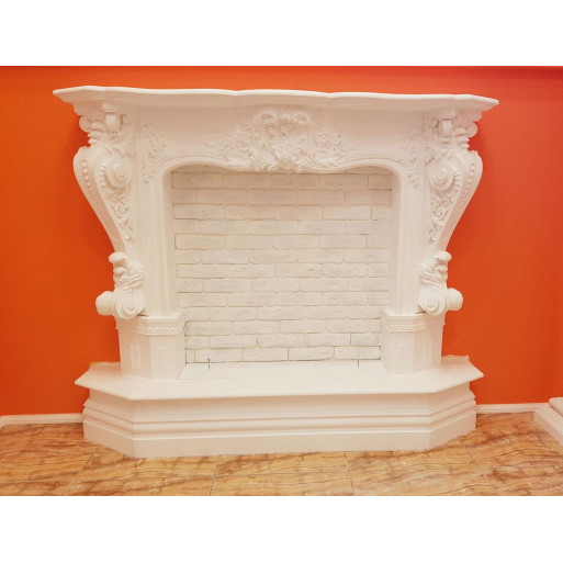 Лепной декоративный камин из гипса №8
