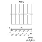 3D панель "Rails" 250*20 мм.