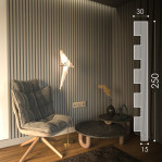 3D панель "Rails" 250*20 мм.