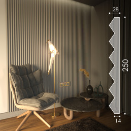 3D панель "Linea" 250*20мм