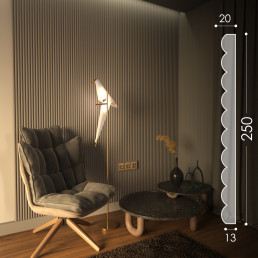 3D панель "Paraline" 250*20 мм.