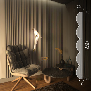 3D панель "Soft" 250*20 мм.