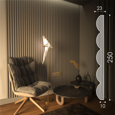 3D панель "Soft" 250*20 мм.