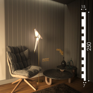 3D панель "Spline" 250*20мм