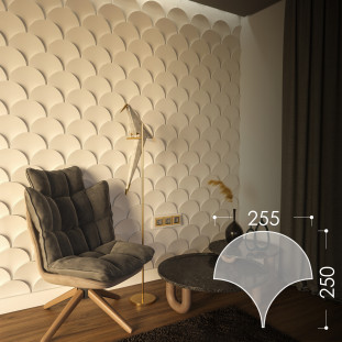 3D панель "Squama" 258х55 мм