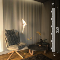 3D панель "Flute 2" 250*20 мм.