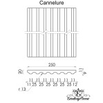 3D панель "Cannelure" 250*20 мм.