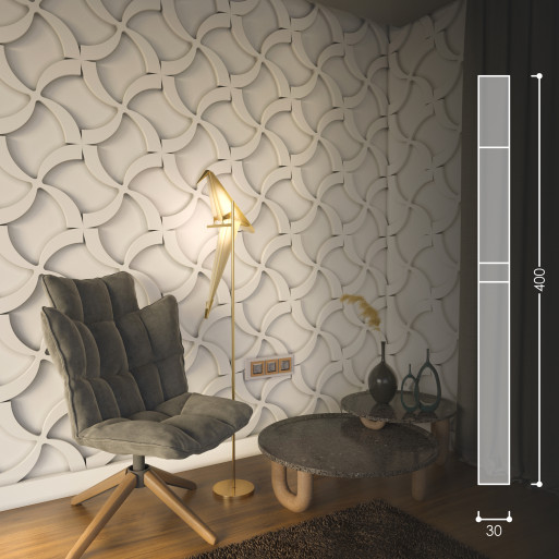 3D панель БУМЕРАНГ 400х400 мм