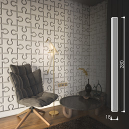 3D панель "ПАЗЛ" 528х18 мм