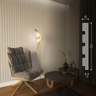 3D панель "Rails 2" 250*20 мм.