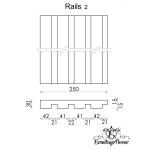 3D панель "Rails 2" 250*20 мм.