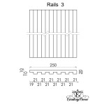 3D панель "Rails 3" 250*20 мм.
