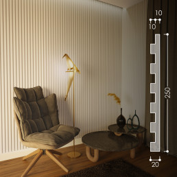 3D панель "Rails 3" 250*20 мм.