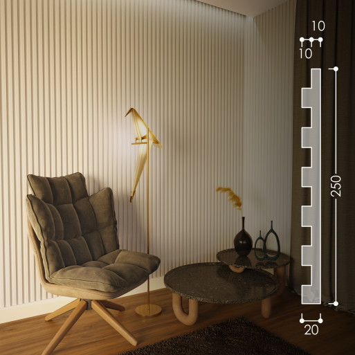 3D панель "Rails 3" 250*20 мм.