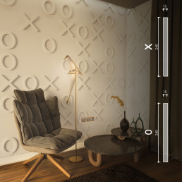 3D панелі "Хрестики-Нулики" 233х15 мм