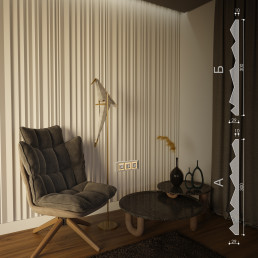 3D панель "Zebrano" 300*20 мм.