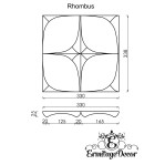 3D панель "Rhombus" 330х25мм
