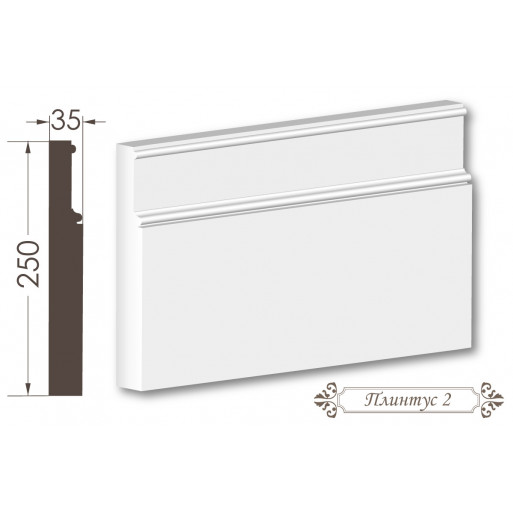 Плінтус з гіпсу 2 (Т-96)