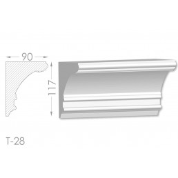 Тяга, молдинг з гіпсу т-28