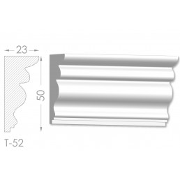 Тяга, молдинг з гіпсу т-52