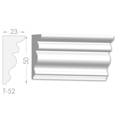 Тяга, молдинг з гіпсу т-52