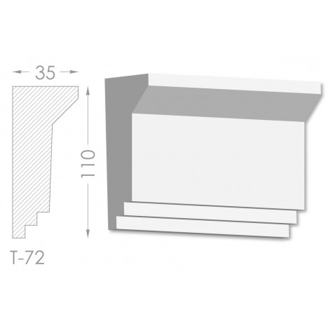 Тяга, молдинг з гіпсу т-72