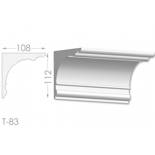 Тяга, молдинг из гипса т-83