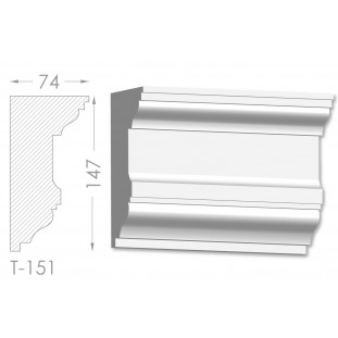 Тяга, молдинг из гипса т-151