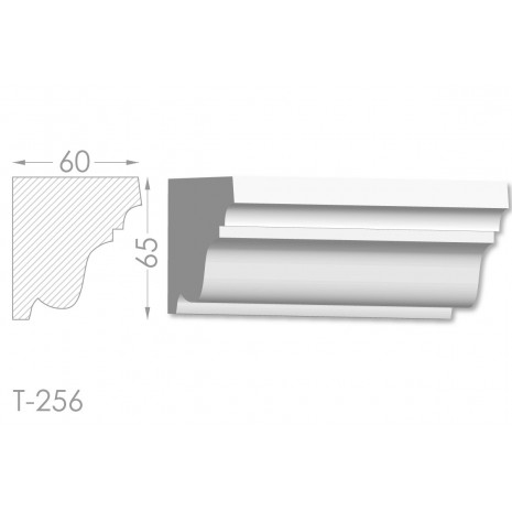 Тяга, молдинг з гіпсу т-256