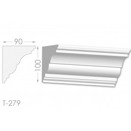 Тяга, молдинг з гіпсу т-279