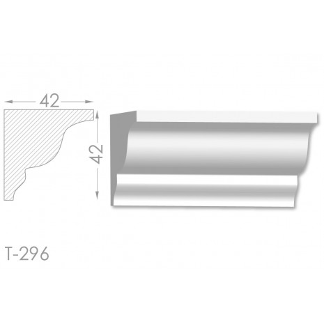 Тяга, молдинг з гіпсу  т-296