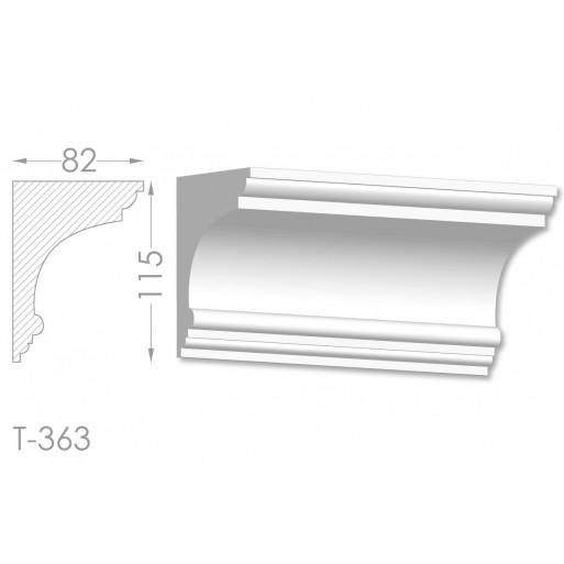 Тяга, молдинг из гипса т-363
