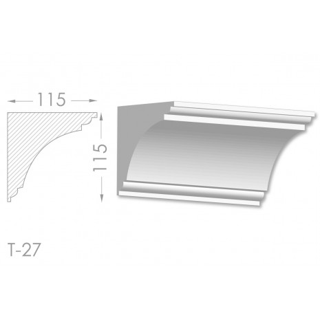 Тяга, молдинг з гіпсу т-27