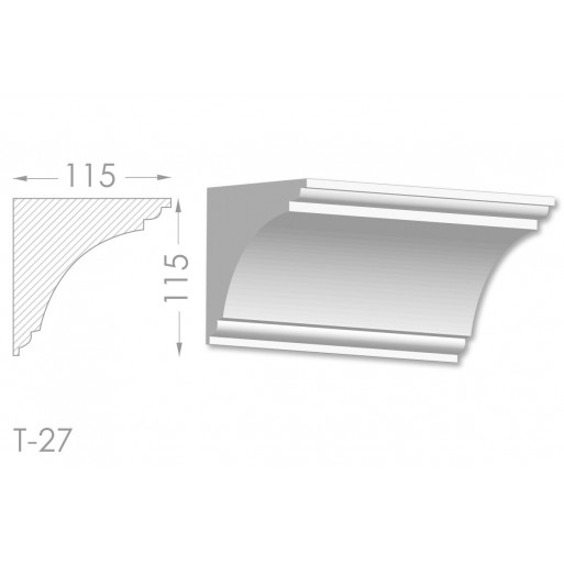 Тяга, молдинг з гіпсу т-27