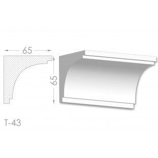 Тяга, молдинг з гіпсу т-43