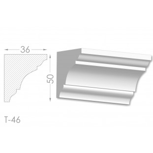 Тяга, молдинг з гіпсу т-46