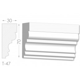 Тяга, молдинг из гипса т-47