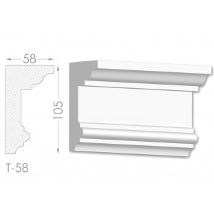 Тяга, молдинг из гипса т-58