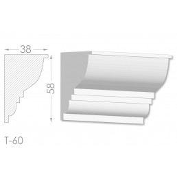 Тяга, молдинг з гіпсу т-60
