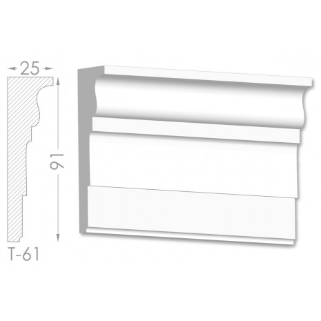 Тяга, молдинг з гіпсу т-61