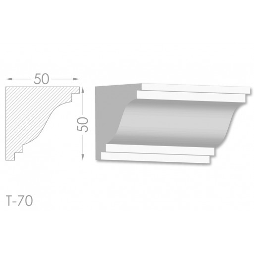 Тяга, молдинг из гипса т-70