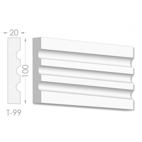 Тяга, молдинг з гіпсу т-99
