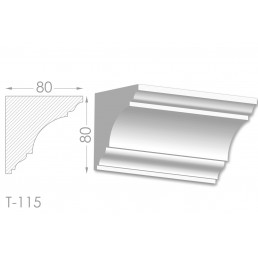 Тяга, молдинг з гіпсу т-115